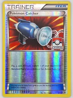 Pokemon Catcher 36/39 Pokemon - Reverse Holo Stamped XY Kalos Starter Set MP - Image 1