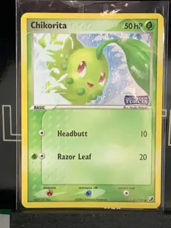 Chikorita 51/115 Stamped Reverse Holo EX Unseen Forces Pokemon TCG LP - Image 3