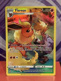 Flareon TG01/TG30 SWSH Brilliant Stars Trainer Gallery Holo Pokemon TCG 2022 NM - Image 1