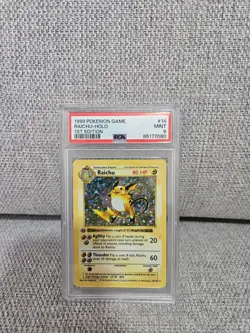 Pokemon TCG 1999 1st Edition Shadowless Raichu #14 Psa 9 MINT - Image 1