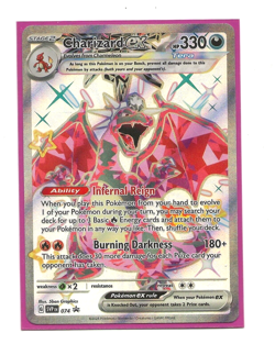 Pokemon CHARIZARD EX Shiny HOLO 074 PROMO Star Paldean Fates English Near Mint - Image 1