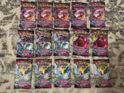 Pokemon TCG Fusion Strike Fifteen (15) Booster Pack Lot - Image 2