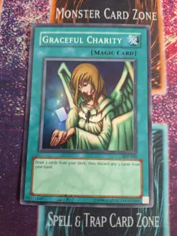 Yu-Gi-Oh! TCG Graceful Charity SDP-040 Super Rare Unlimited NM/LP - Image 1