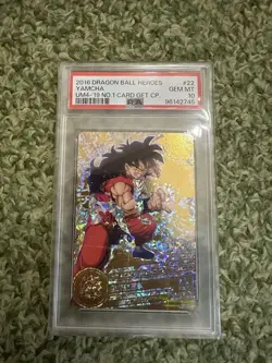 Dragon Ball Heroes Yamcha Parallel HUM4-22 PSA10 Trading Card - Image 1