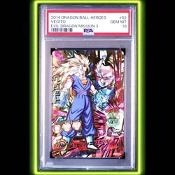 Dragon Ball Heroes Vegito Super Saiyan 3 Card HJ3-52 PSA10 Gem Mint Rare - Image 1