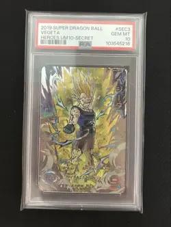 Bandai Super Dragon Ball Heroes UM10 Sec3 Vegeta PSA10 Trading Card Official - Image 1