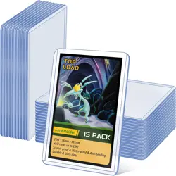 15 Pack Top Loads for Cards 3"x4" Hard Plastic Card Sleeves Baseball Clear - Image 1