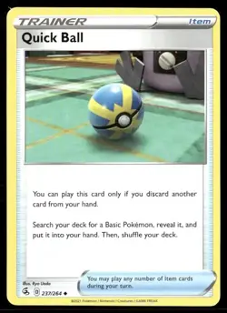 2021 Fusion Strike Set Pokemon Card 237 Quick Ball NM - Image 1