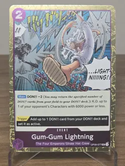 Gum-Gum Lightning (Pirate Foil) - OP09-077 - The Best Vol. 2 - ONE PIECE Card - Image 1