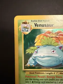 Pokemon TCG Venusaur Base Set Holo Unlimited Rare Card 15/102 LP Condition - Image 4