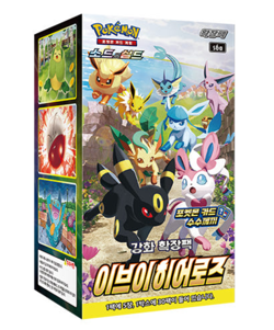 [30packs=1 Box] Pokemon Card Eevee Heroes s6a Korean Booster Pack Evolving Skies - Image 1