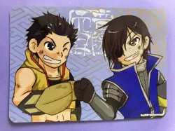 Samurai Warlord Sengokukenran-Choco Card Ieyasu & Masamune in a fist-bump Japan - Image 1
