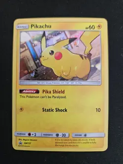 Pokemon Pikachu Promo SM157 Holo Card NM - Black Star Promo - Image 1