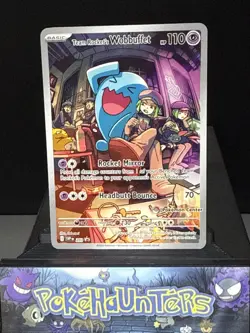 Pokemon Card Team Rocket’s Wobbuffet SVP 203 Destined Rivals Pokemon Center NM - Image 1