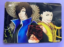 Samurai Warlord Sengokukenran-Choco Card Ieyasu & Masamune Monogram Crest Japan - Image 2