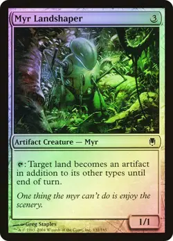 Darksteel MTG FOIL Myr Landshaper Magic - Image 1