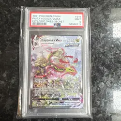 Pokemon PSA 9 Rayquaza VMAX 218/203 Evolving Skies Alt Art Secret Rare SWSH MINT - Image 3