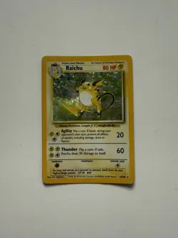 Pokemon Cards: Base Set Holo Rare: Raichu 14/102 - Image 1