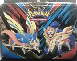 Pokemon Collectors Chest Metal Lunch Box Tin Zacian Zamazenta Sword Shield - Image 2