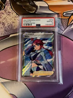 2021 POKEMON SWORD & SHIELD SHINING FATES #072 FULL ART/SKYLA PSA 10 - Image 1