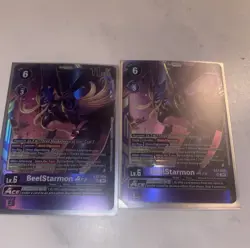 Digimon CCG Liberator BeelStarmon ACE EX7-059 - Super Rare Playset Of Two Cards - Image 1