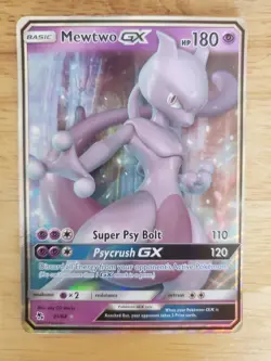 Mewtwo GX - 31/68 - Pokemon Hidden Fates Sun & Moon Ultra Rare Card NM - Image 1