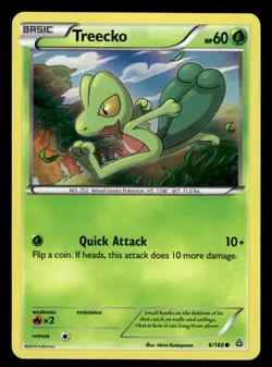 Treecko 6/160 Holo XY Primal Clash Pokemon Card - Image 1