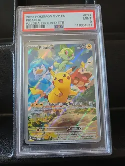 Pikachu 027 Sv: Scarlet & Violet Promo Cards Holo PSA 9 - Image 1