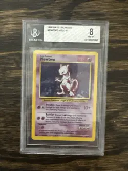 Mewtwo 10/102 Pokemon TCG 1999 Base Set Holo Unlimited Rare Graded Card CGC 8 - Image 1