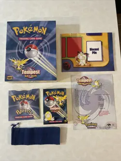 Vintage Pokemon Tempest Gift Box *WITH Theme Deck Cards* CIB All Mint Condition - Image 1