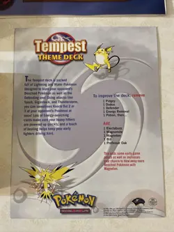 Vintage Pokemon Tempest Gift Box *WITH Theme Deck Cards* CIB All Mint Condition - Image 4