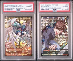PSA10 TKR3-082 /052 Wing Gundam Zero & Heero Yui SEC Gundam Try Age Card - Image 1