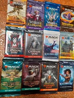 Lot of 12 Magic The Gathering MTG Sealed Packs - Unopened Draft & Set Boosters! - Image 1