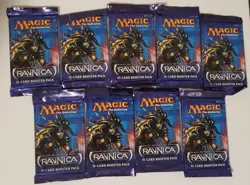 LOT OF 9 MTG: Magic the Gathering TCG Return to Ravnica Booster Packs Sealed #6 - Image 1