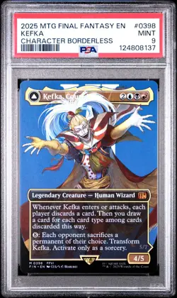 FINAL FANTASY 0398 KEFKA, COURT MAGE/KEFKA, RULER OF RUIN BORDERLESS PSA 9 - Image 1