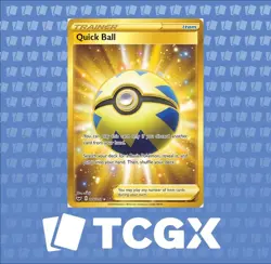 Pokemon - Quick Ball (Secret) - 216/202 - SWSH01: Sword & Shield Base Set NM - Image 1