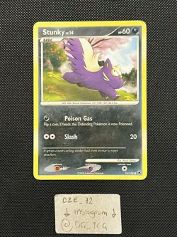 Pokemon D&P Majestic Dawn - Stunky Lv.14 - Non Holo Common - 76/100 - LP - Image 1