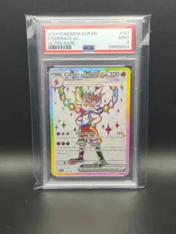 2024 Pokemon Scr En Stellar Crown Cinderace EX #157 PSA 9 Mint Ultra Rare - Image 1