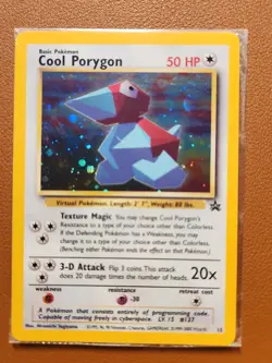 COOL PORYGON Black Star Promo Card #15 HOLO Rare SEALED in Pack WOTC Pokemon - Image 1