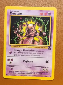 Mewtwo Pokemon Card Promo #14 Black Star - 1999 WOTC Vintage - Rare LP - Image 1