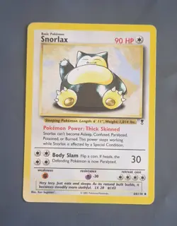 Snorlax 64/110 Non Holo Pokemon Card - 2002 Legendary Collection MP Condition - Image 1