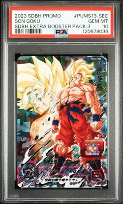 Dragon Ball Heroes PUMS13-SEC Son Goku PSA10 Trading Card - Image 1