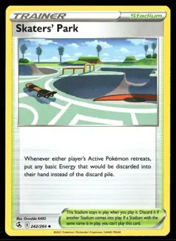 2021 Fusion Strike Set Pokemon Card 242 Skater's Park NM - Image 1