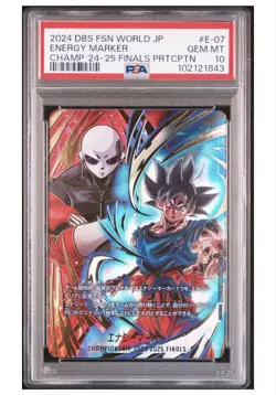 Dragon Ball Fusion World Energy Marker Goku Jiren PSA10 Trading Card Token - Image 3