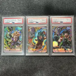 Dragon Ball PSA10 V Jump Promo Three Card Set Son Goku Son Gohan Bardock Rare - Image 1