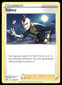 2021 Fusion Strike Set Pokemon Card 241 Sidney NM - Image 1