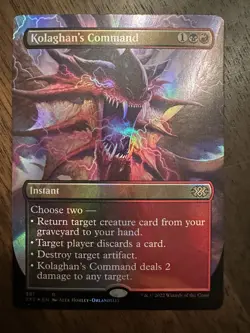 Kolaghan's Command : MTG *FOIL Borderless* Double Masters #381 / NM - Image 1