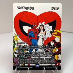 Wedding Ring (Borderless) 0007 (M) MTG Marvel's Spider-Man Eternal-Legal (MAR) - Image 1