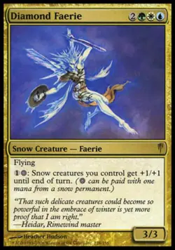 Diamond Faerie - Light Play MTG Coldsnap - Image 1