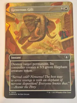 MTG - Generous Gift. Commander Masters. Foil - Borderless Common - White Instant - Image 1